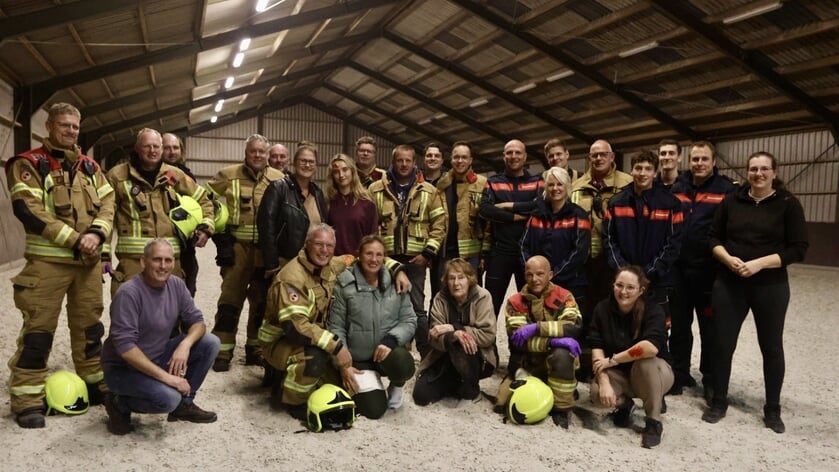 Brandweerman Rob van Gent aan de bak tijdens zijn laatste korpsdag in Oudenhoorn