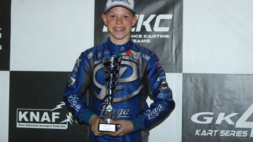 Sem Meijerink (11) uit Bornerbroek tweede in kartfinale