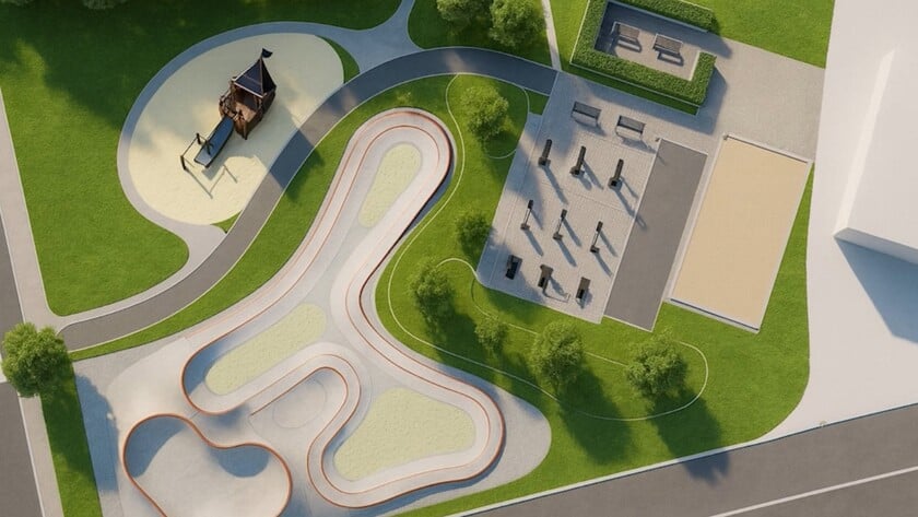 Van pumptrack tot rolstoelwip: Zo gaat de speel- en beweegplek in Smerdiek eruitzien