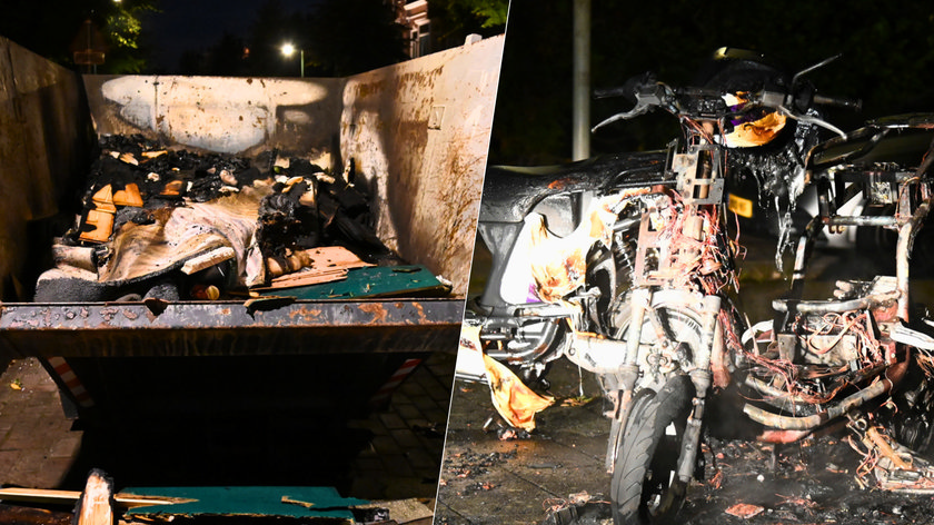 Container in brand, dan twee scooters: drie keer raak in één nacht in Boeimeer