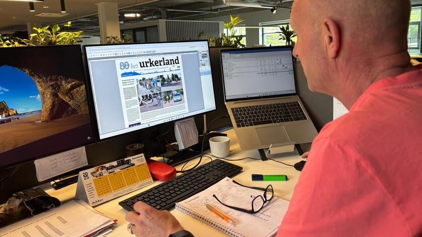 Wiebe Katt van Mediahuis Leeuwarden reist met Het Urkerland mee: ‘Een bijzonder krantje’