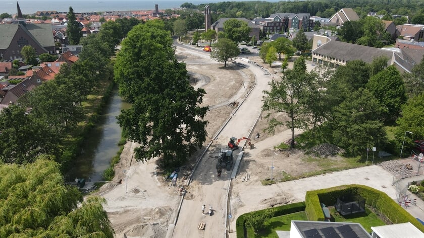 Het werk aan de Singel en kruising met Damlaan duurt zeker nog tot eind juli
