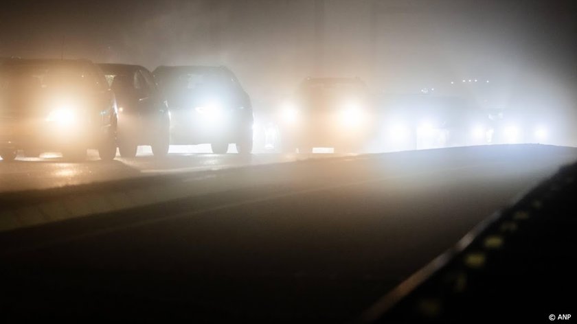 Mogelijke verkeershinder door dichte mist, waarschuwt KNMI