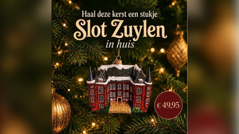 Kerstmagie van Tafelronde Maarssen met speciale kerstbal van Slot Zuylen, opbrengst voor Leergeld
