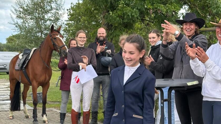 Lise Wemmers wint onderlinge wedstrijd in haar dorp Bleskensgraaf