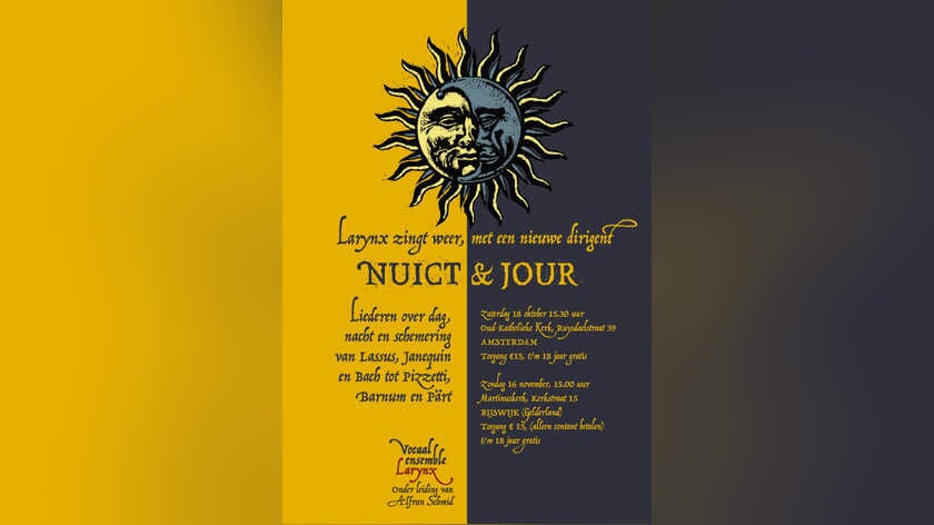 Vocaal Ensemble Larynx bezingt het licht en het donker in Rijswijk