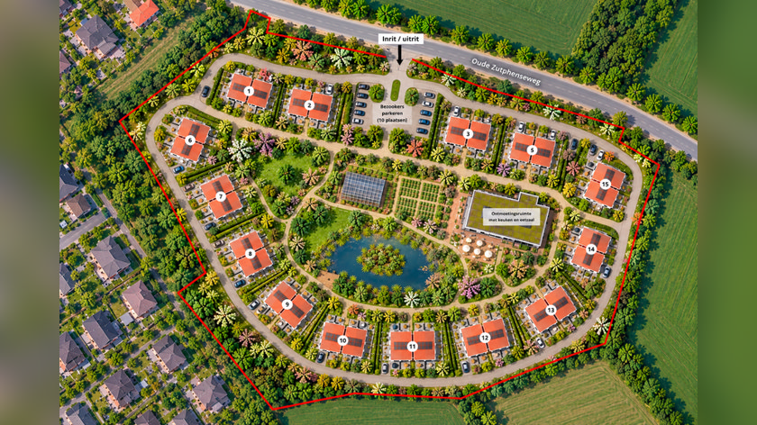 Plannen voor Seniorenhof met 30 woningen aan Oude Zutphenseweg