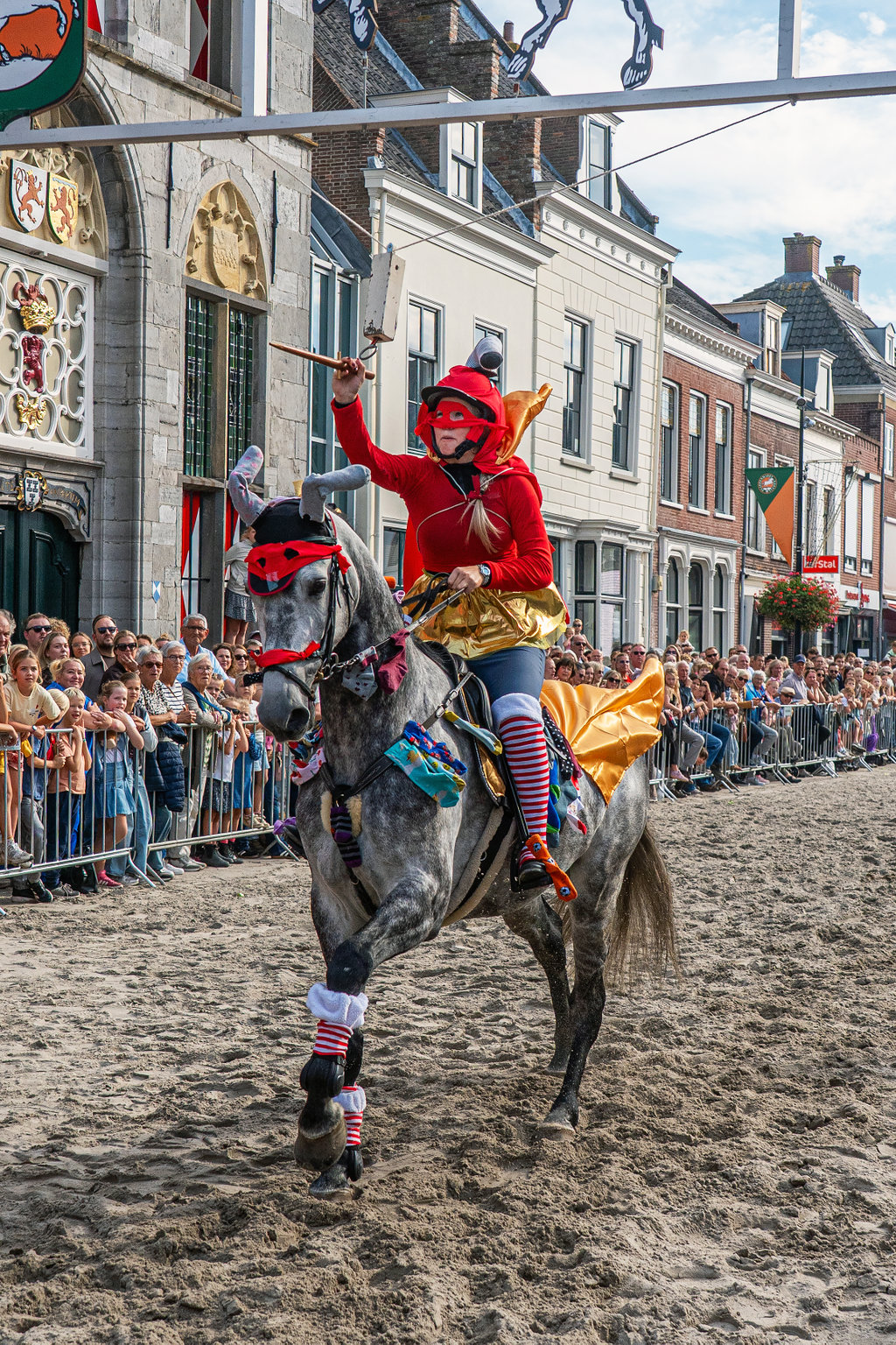 Ringsteken onder het zadel