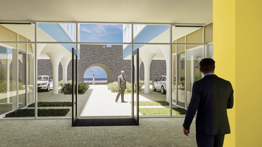Onder de nieuwbouw komt een openbare passage die het Wilhelminaplein met de Waterfortzijde verbindt