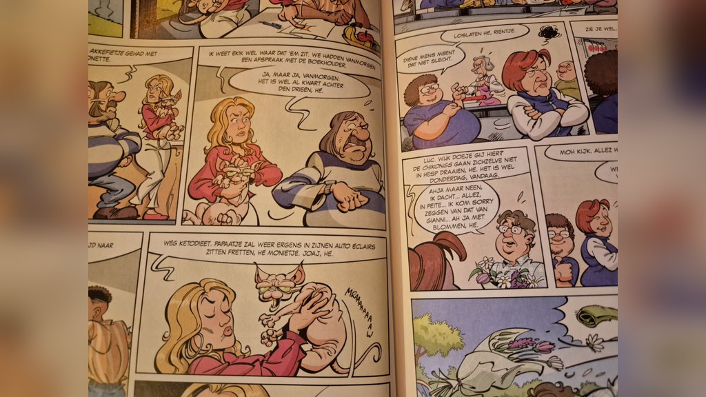 Wilma als Monnie in het stripboek van Nonkels.