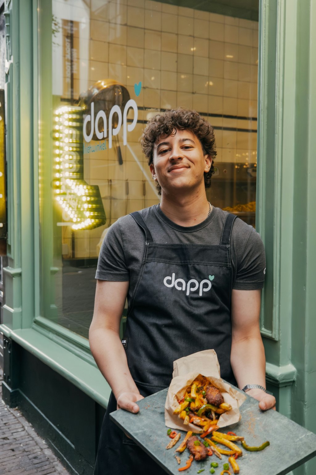 Daan met zijn gerecht