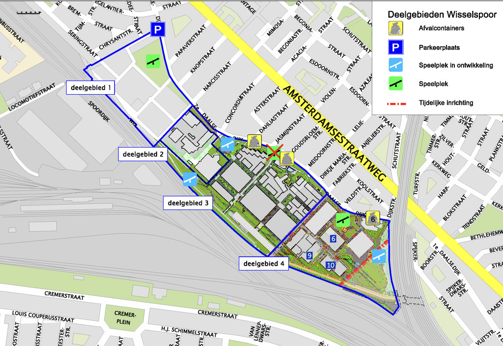 Deelgebieden Wisselspoor