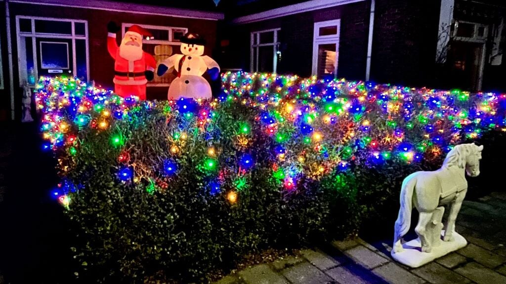Gezellige kerstfoto