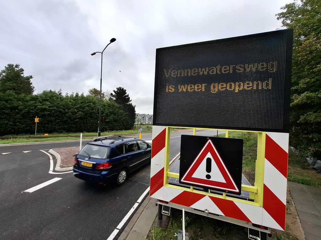 De oost-westroute in zuidelijk Heiloo ligt er strak bij.