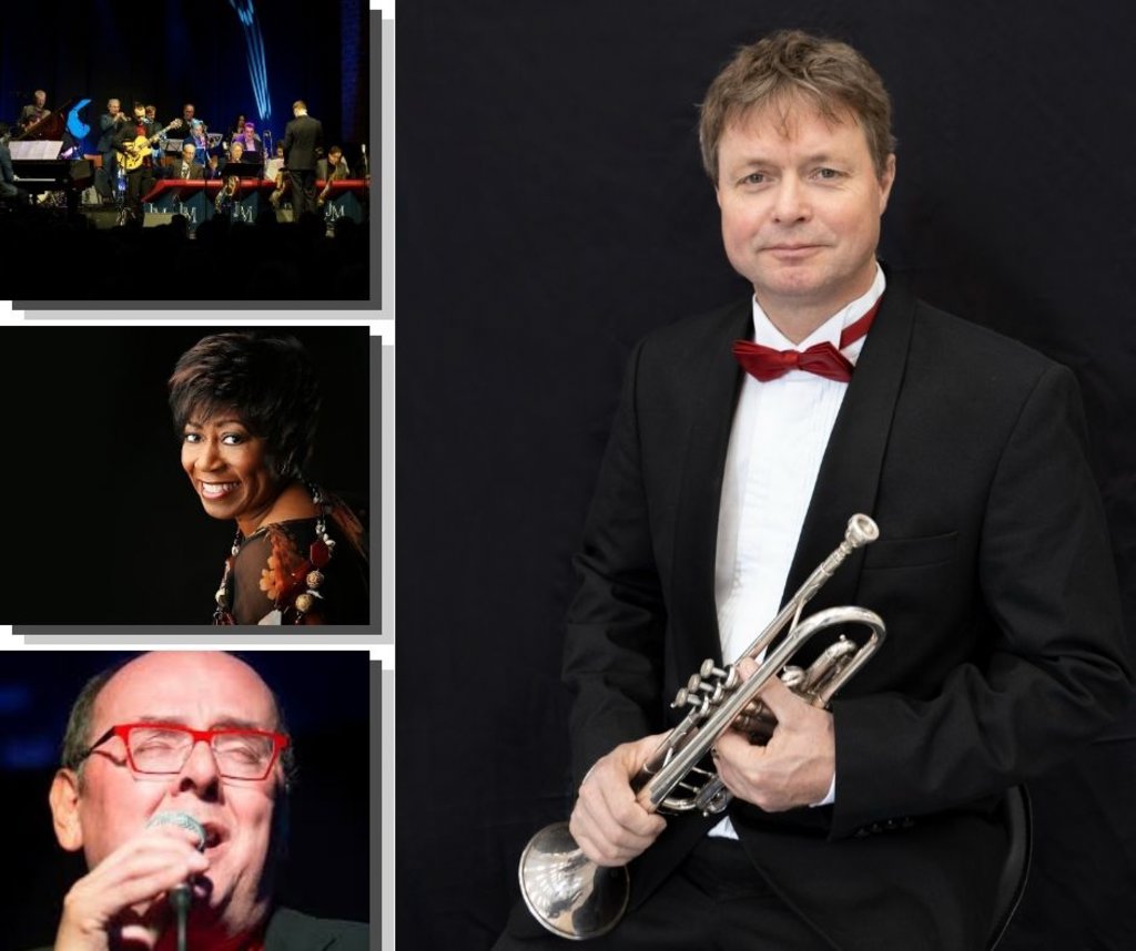 Molenaar Big Band, met trompettist en dirigent Loet van der Lee.