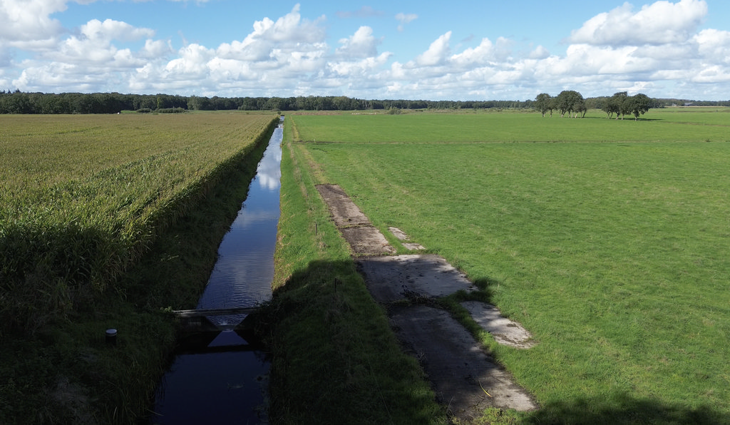 Het landschap aan de Heawei bij Wijnjewoude