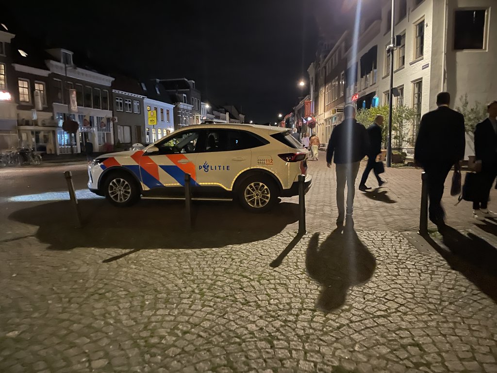 Tijdens en na afloop van de vergadering was het rustig in de binnenstad.