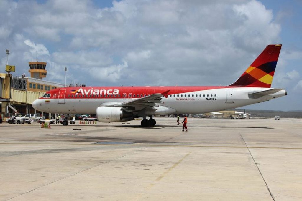 Avianca op Hato, boven op Aruba