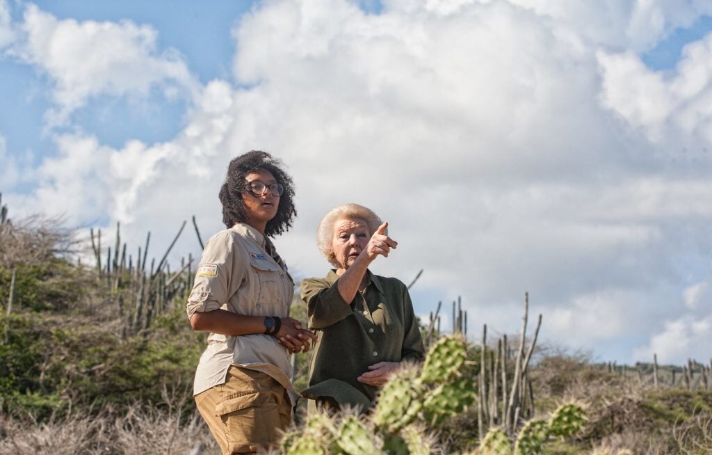 Prinses Beatrix tijdens haar laatste bezoek aan Bonaire toen ook op uitnodiging van DCNA | foto archief Bonaire.nu