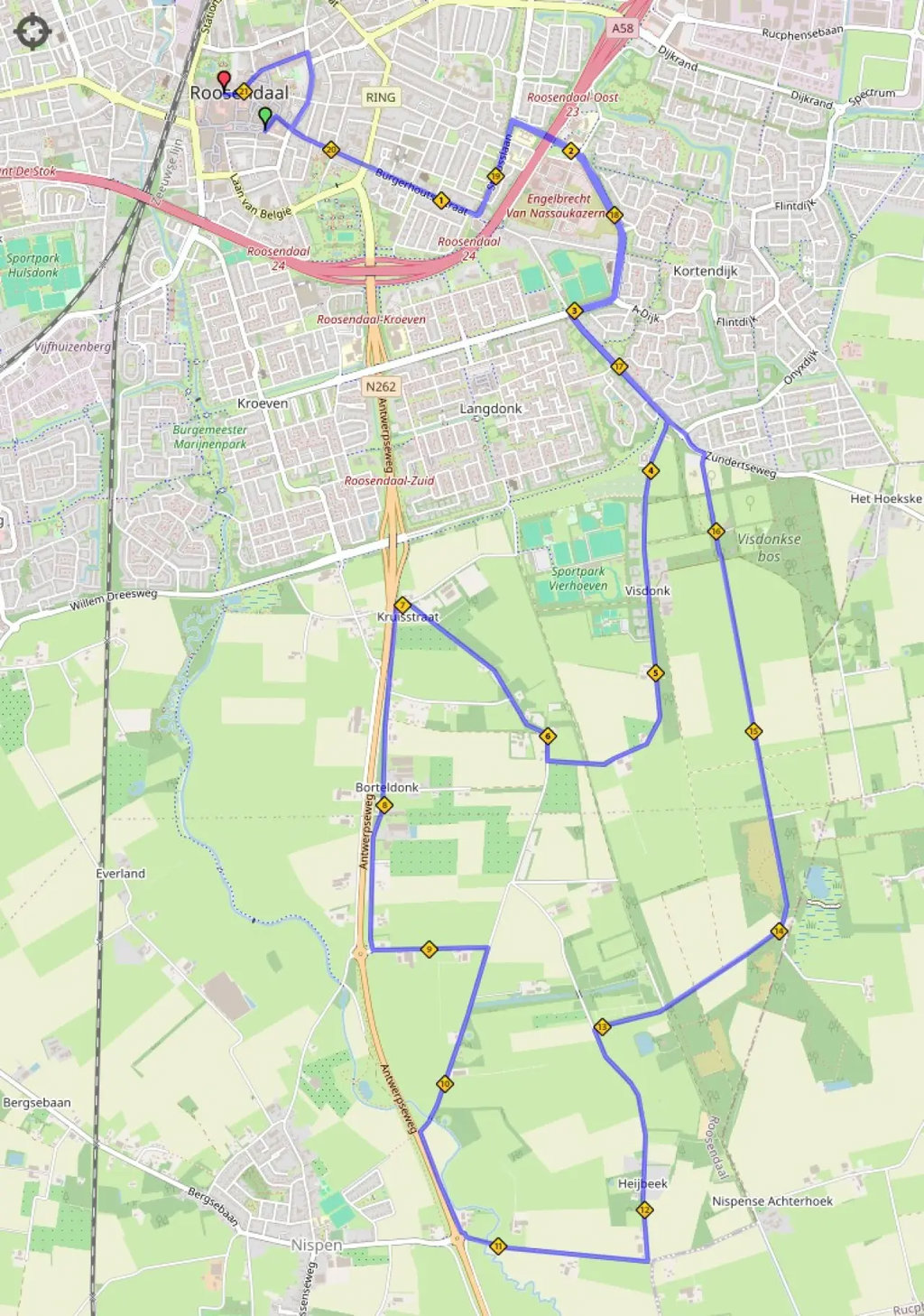 Parcours Halve Marathon Roosendaal 2026