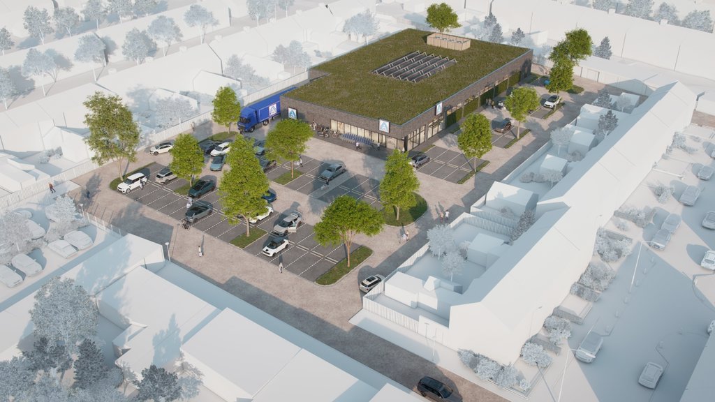 Artist Impression nieuwe Aldi Oudenbossch