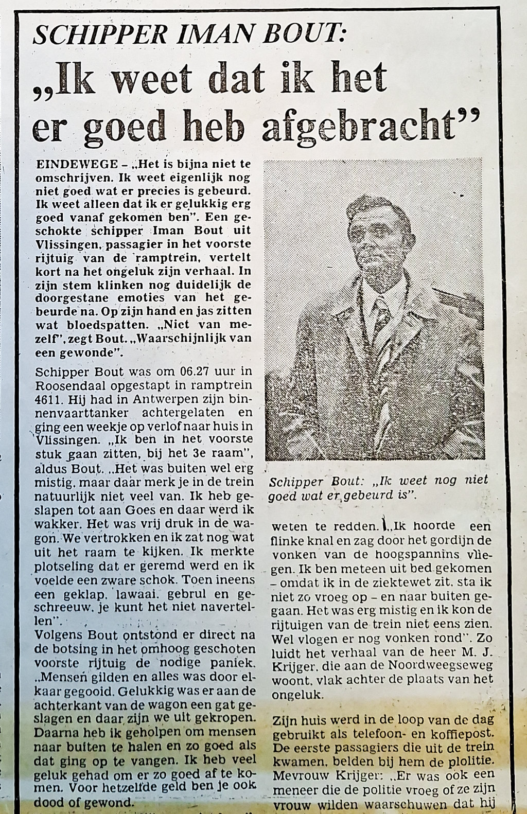 Iman Bout werd kort na de ramp geïnterviewd.