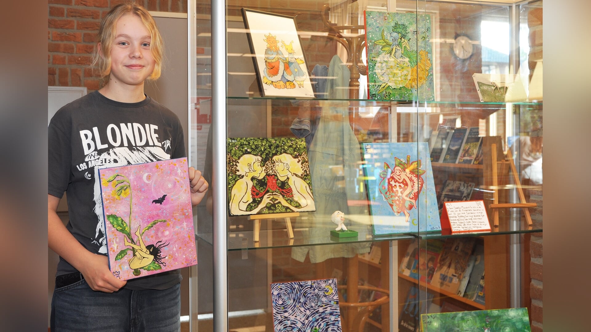 Bibliotheek Schaijk toont werk van Saartje Mondria (12) uit Reek