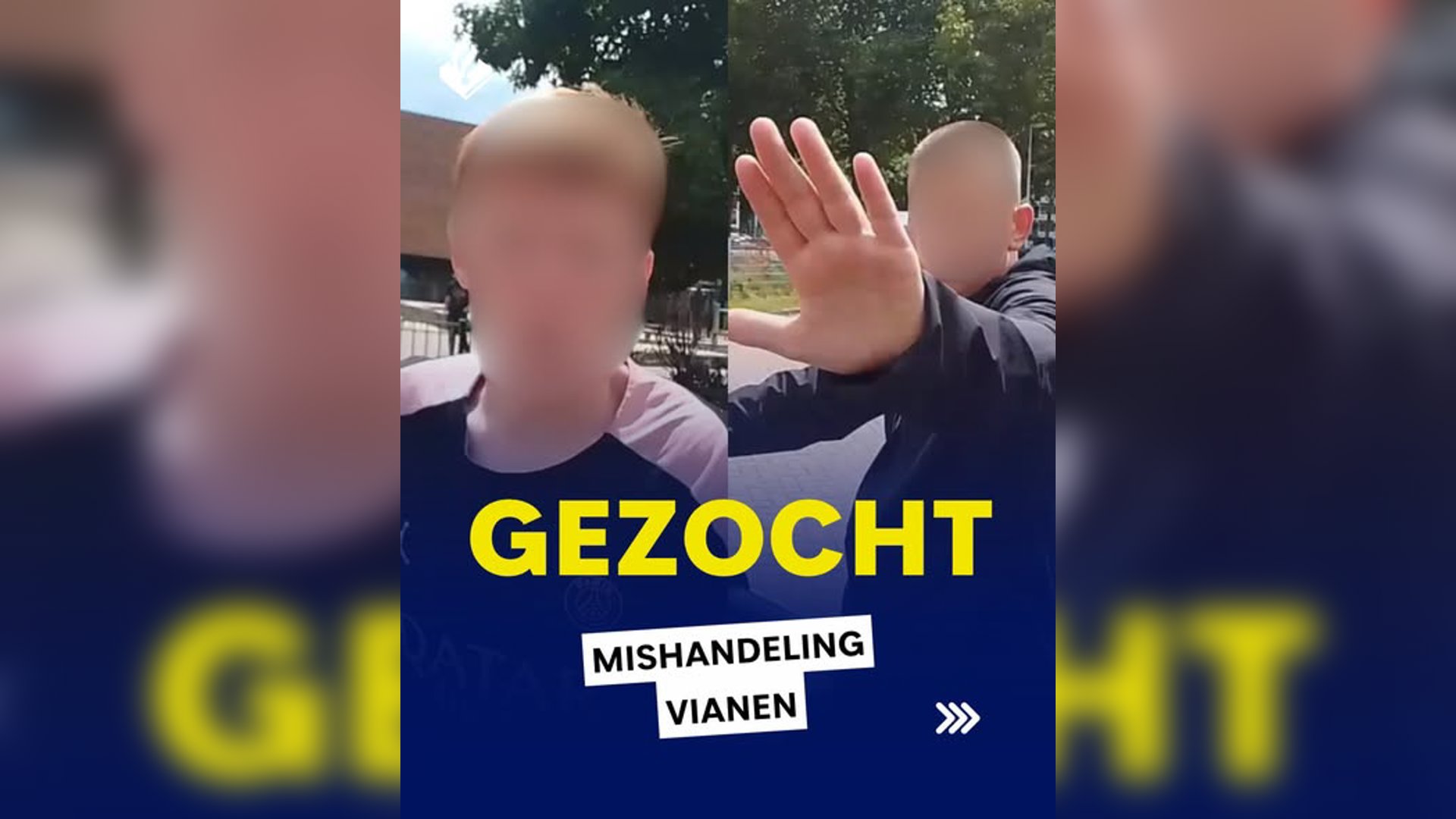 Mishandeling in Vianen: politie toont geblurde foto’s van twee jonge verdachten