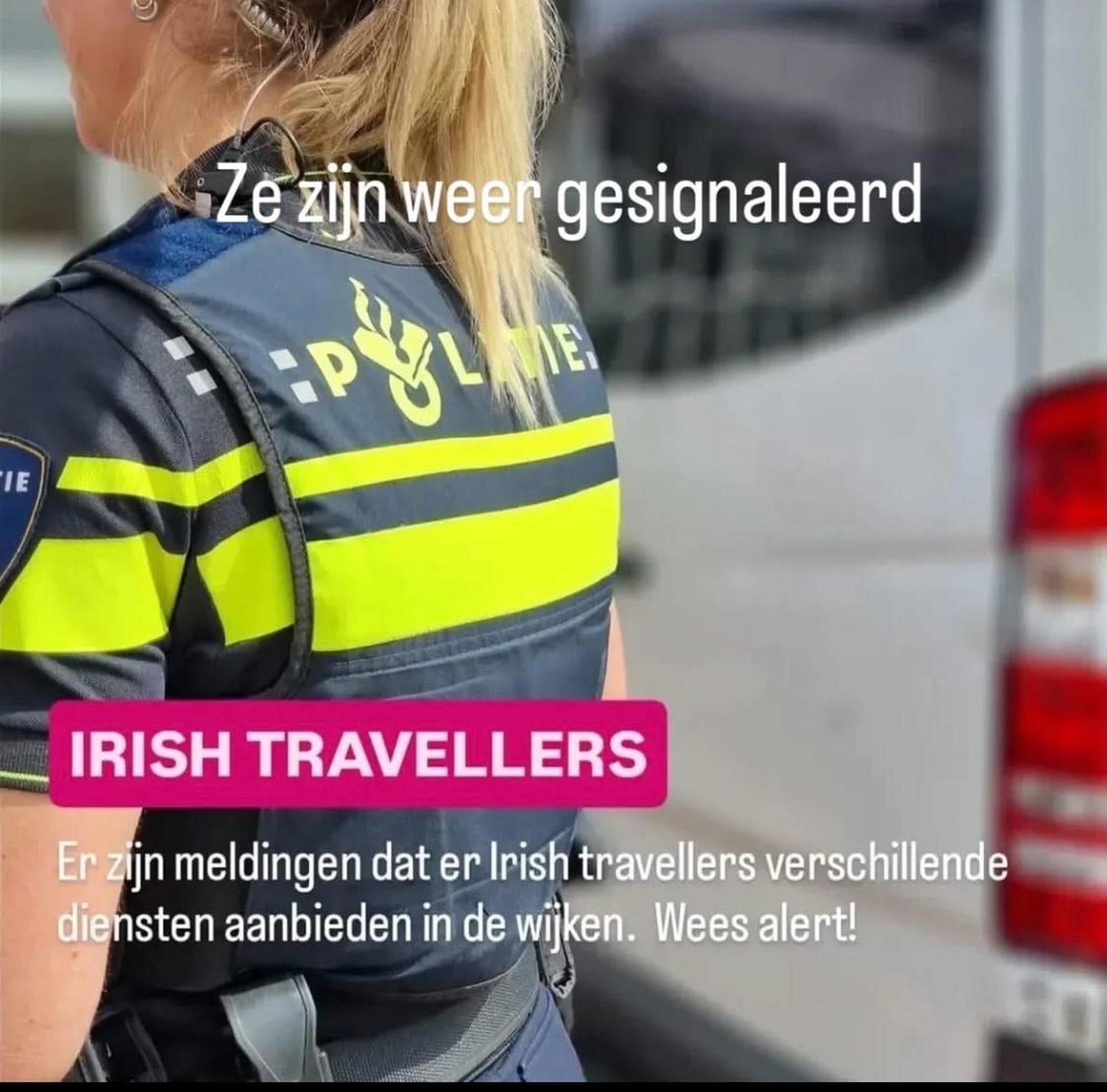 Politie waarschuwt voor ‘Irish travellers’ die langs de deuren gaan in het Gooi