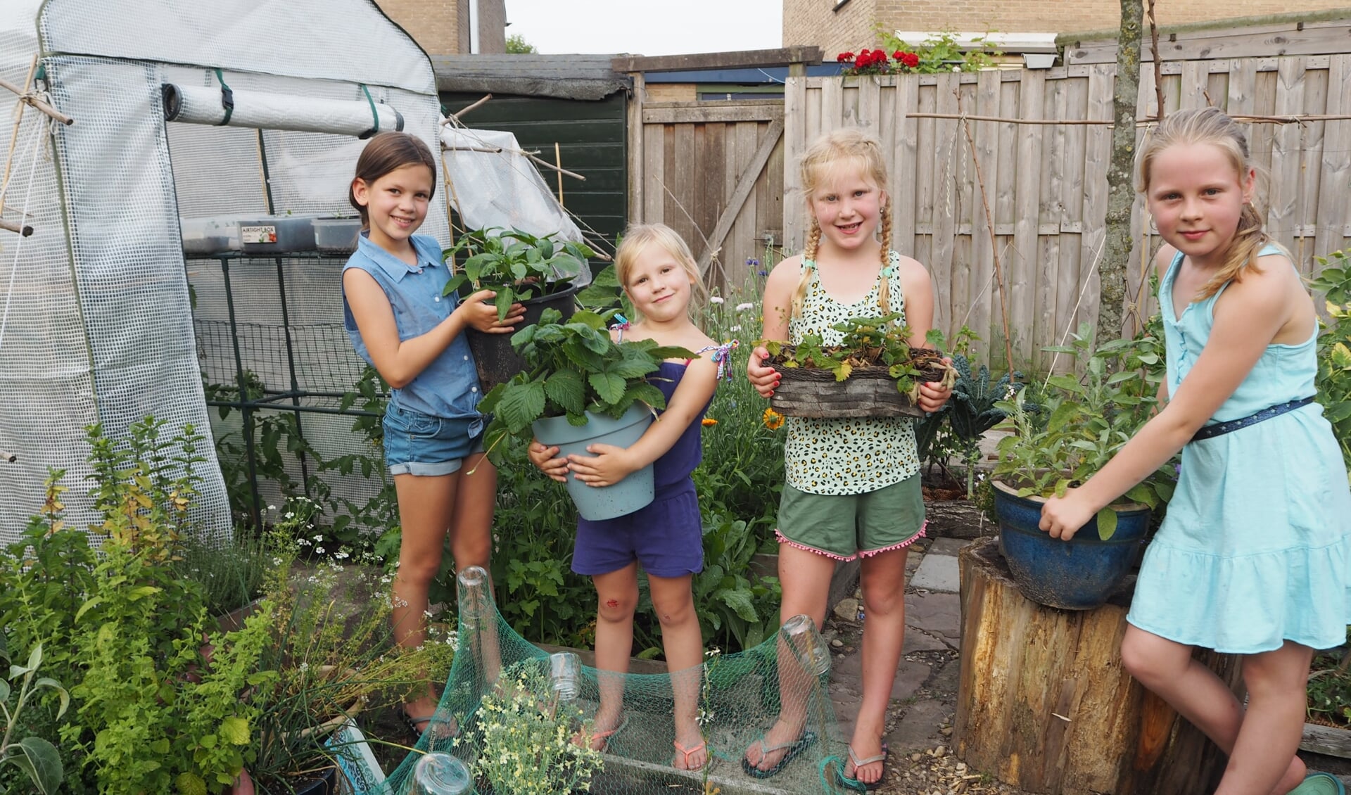 Kinderen creëren eigen moestuin op speelplein