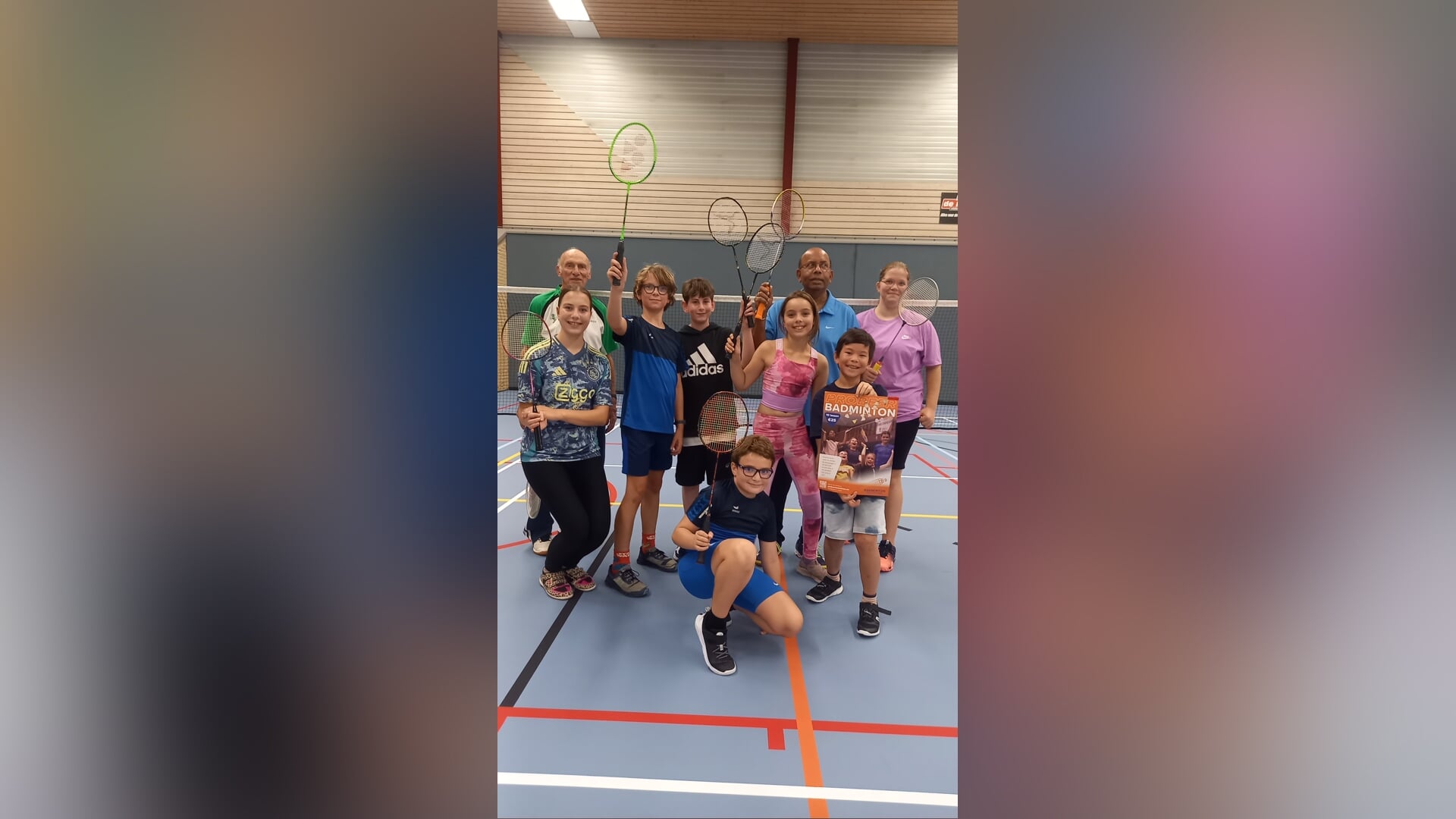 Probeerbadminton voor de jeugd.