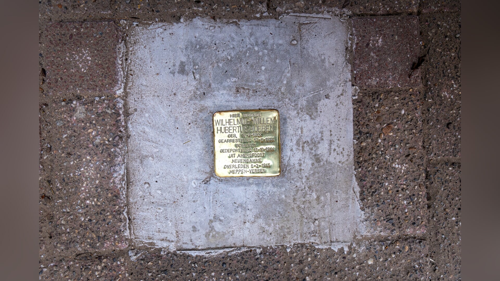 Stolperstein Willem Hoeben onthuld
