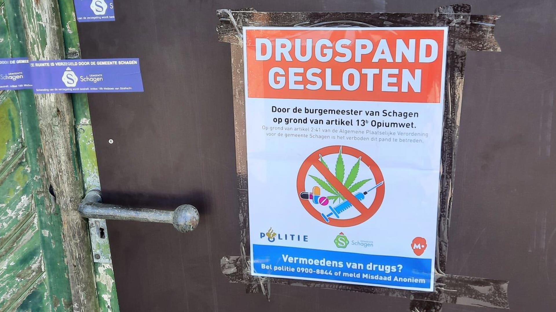 Opslag van drugs gevonden in bedrijfspand Warmenhuizen