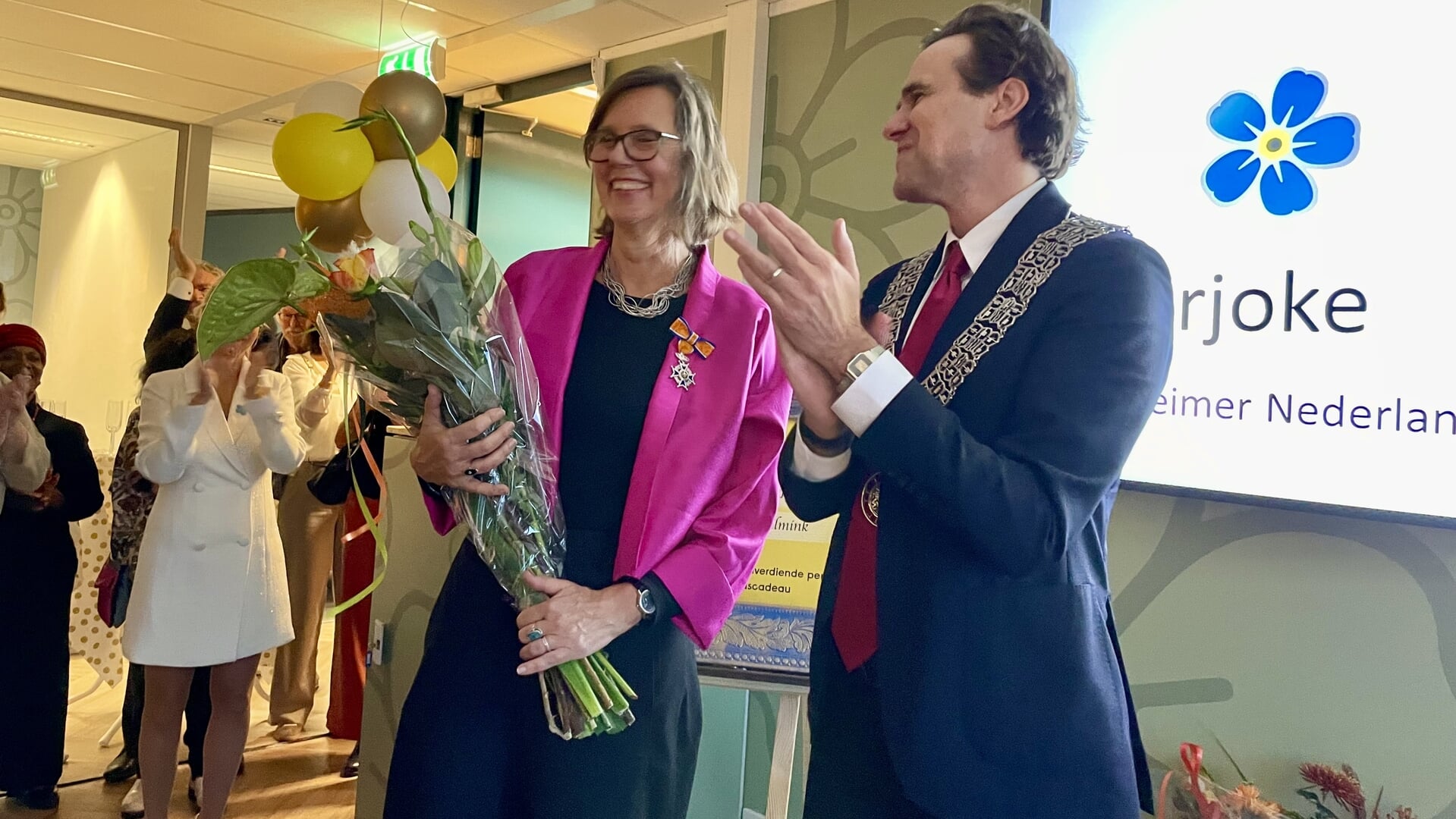 Koninklijke onderscheiding voor Gerjoke Wilmink uit Amstelveen bij afscheid van Alzheimer Nederland