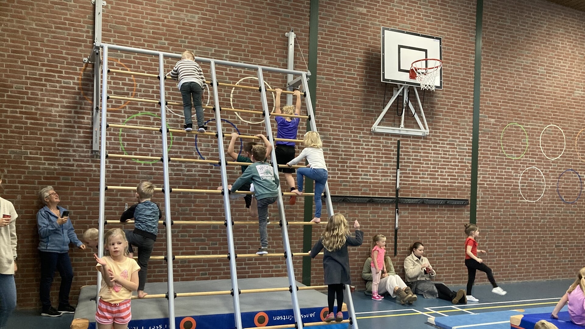 Gymzaal vol beweging tijdens spelmiddag in Nieuwe-Tonge