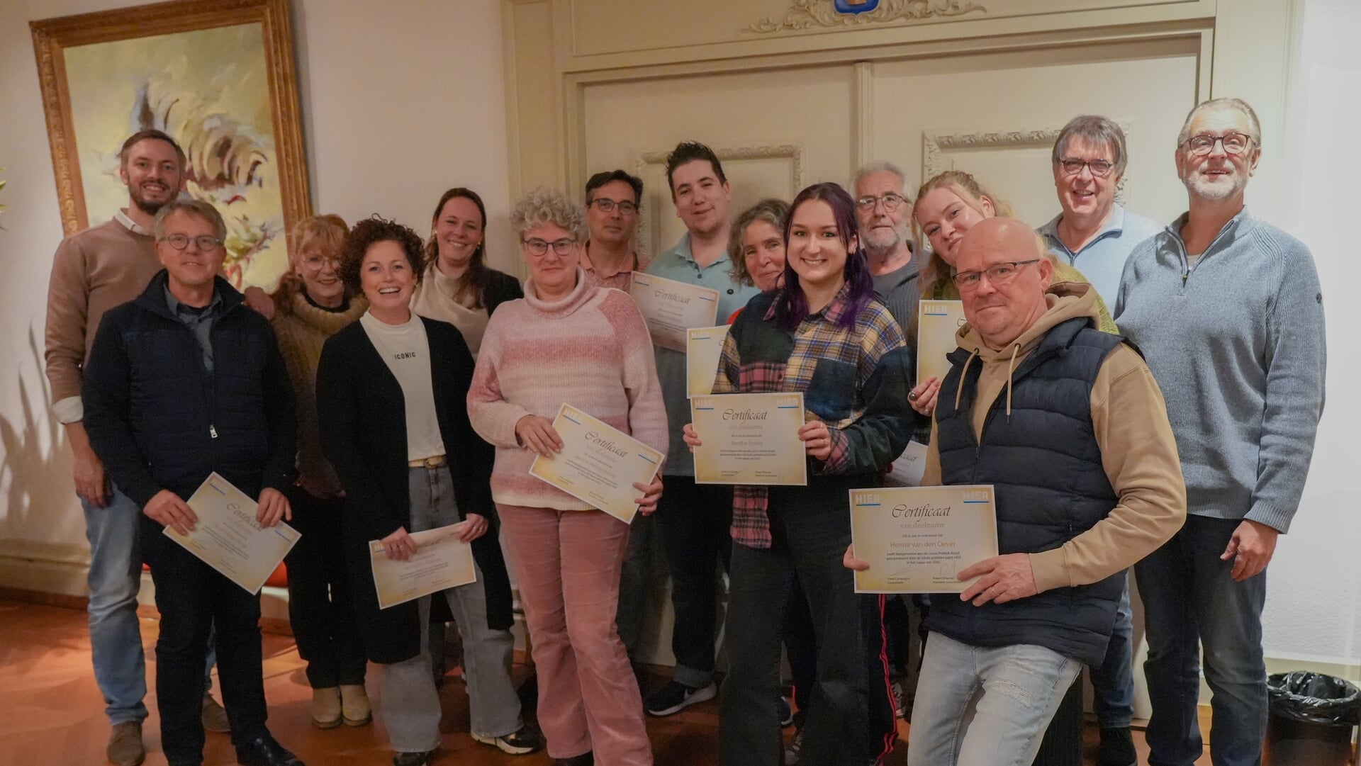 Cursus Politiek Actief van HIER succesvol afgerond