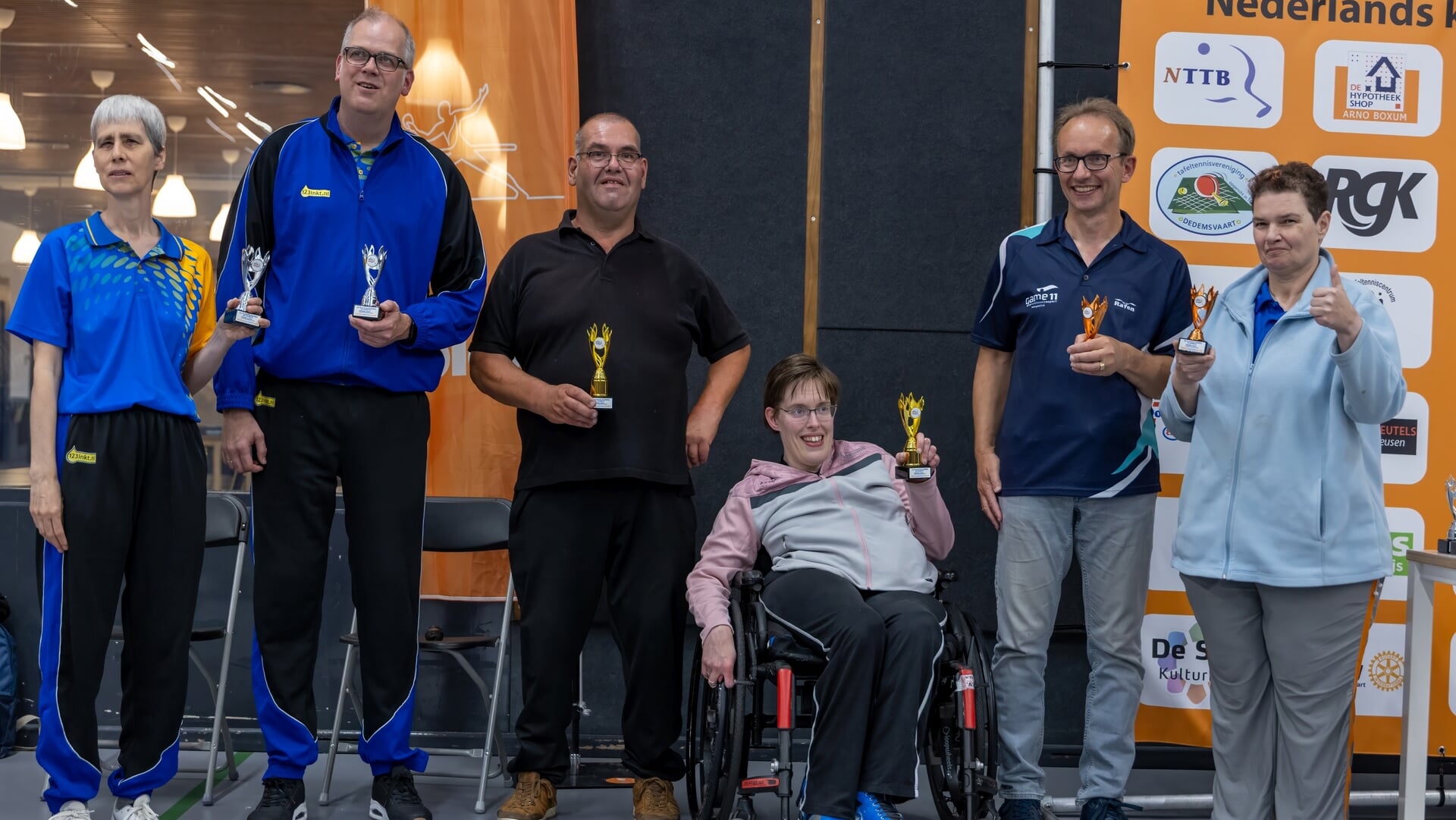 Goed verlopen NK Paratafeltennis in Nieuwleusen met regionale winnaars