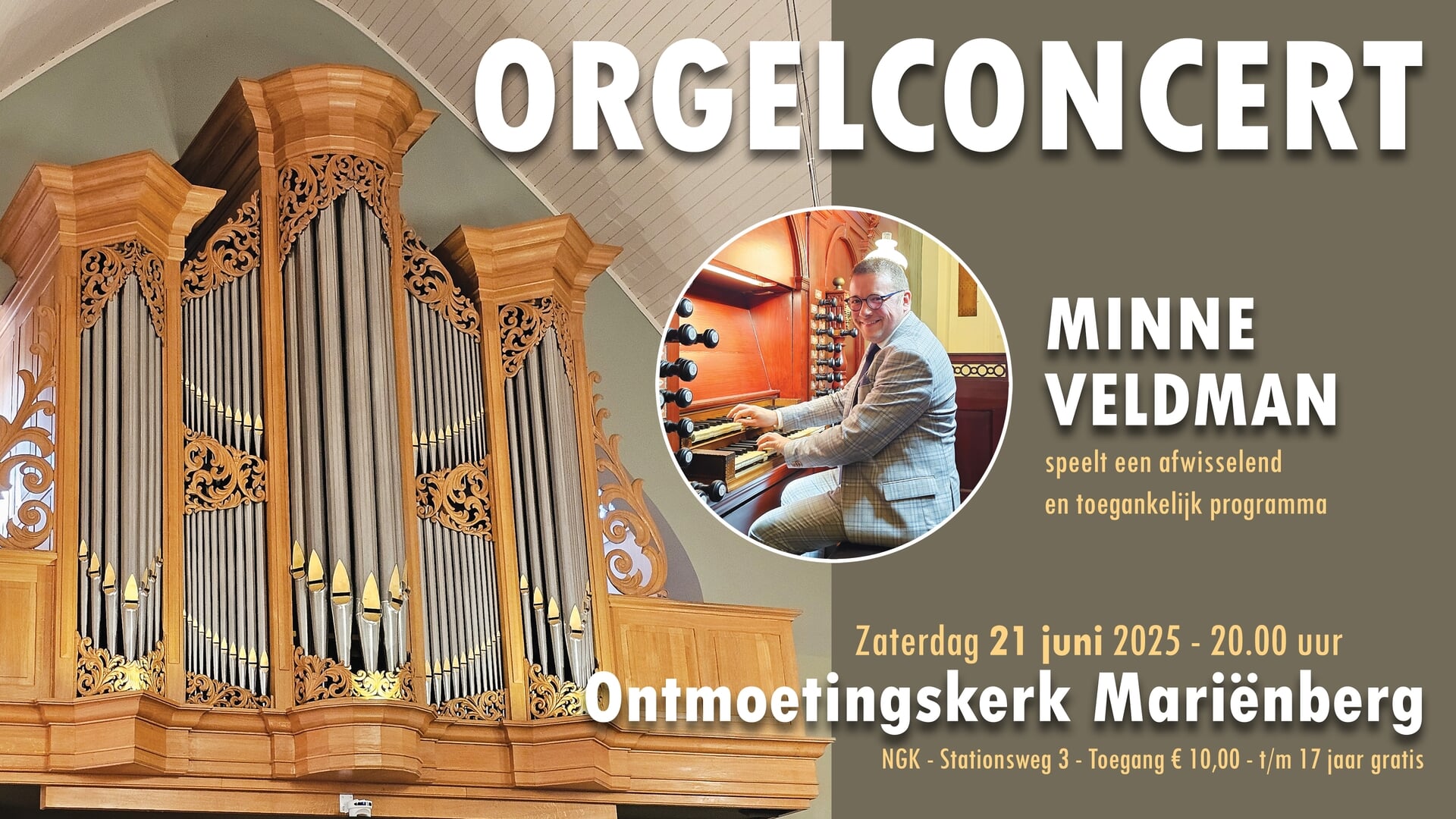 Orgelconcert Minne Veldman in Mariënberg