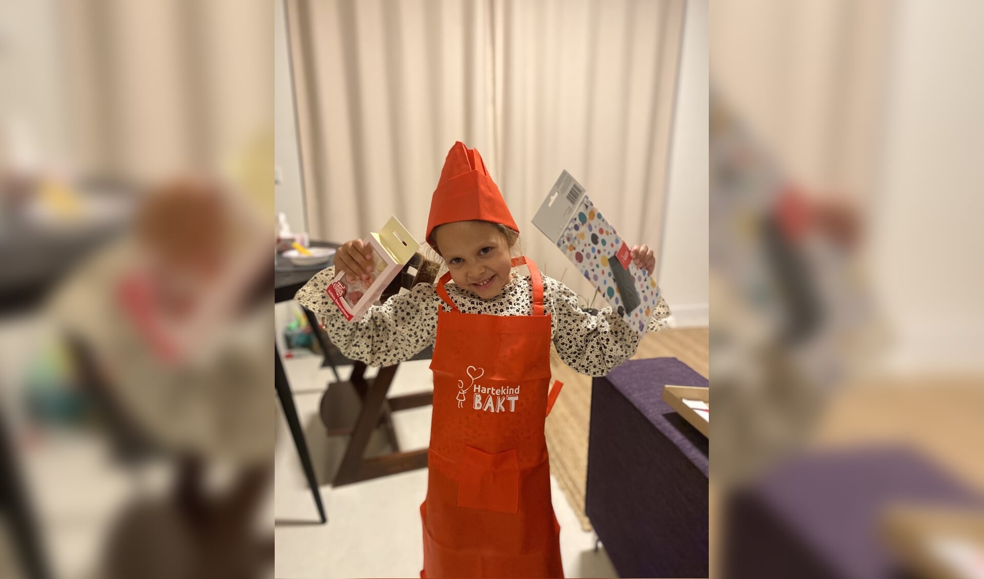Evy (5) uit Wormer opent pop-up bakkerij voor Stichting Hartekind