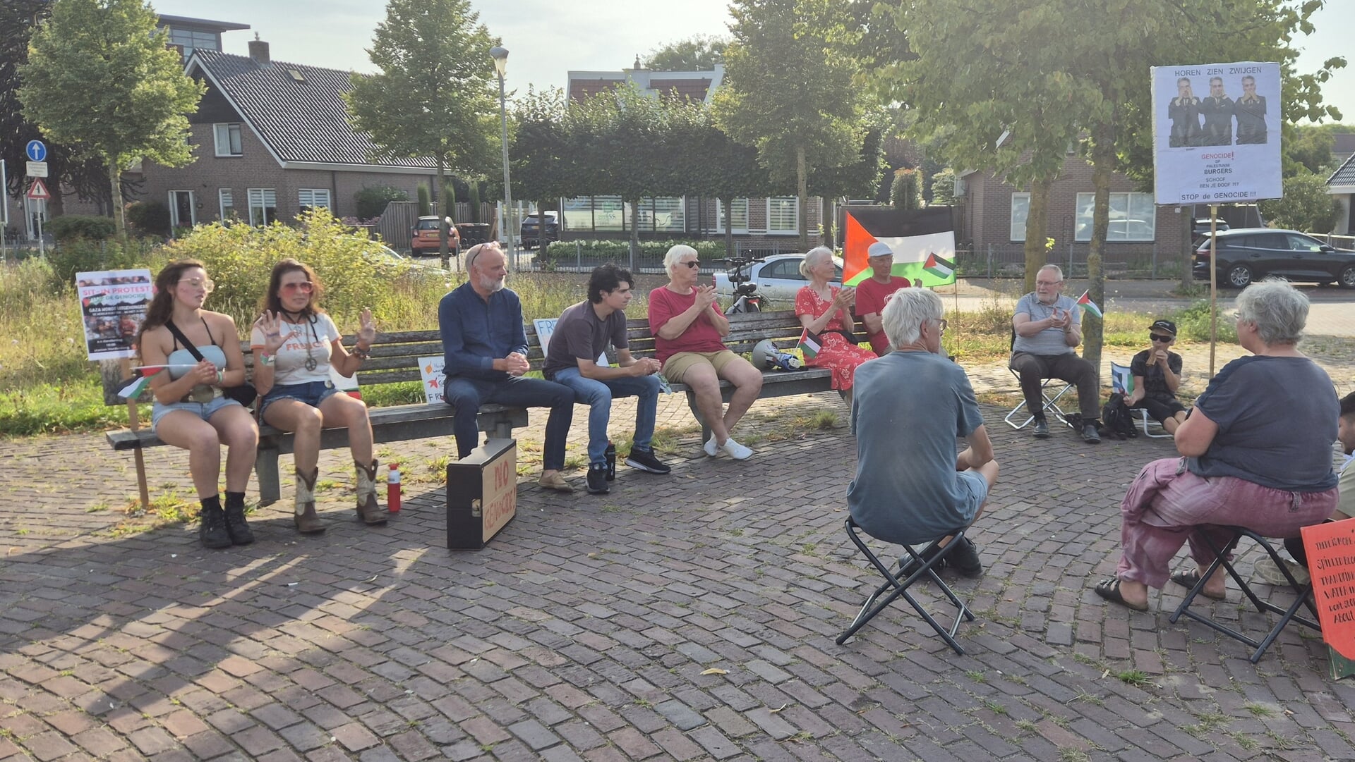 Sit-in voor Gaza in Hardenberg