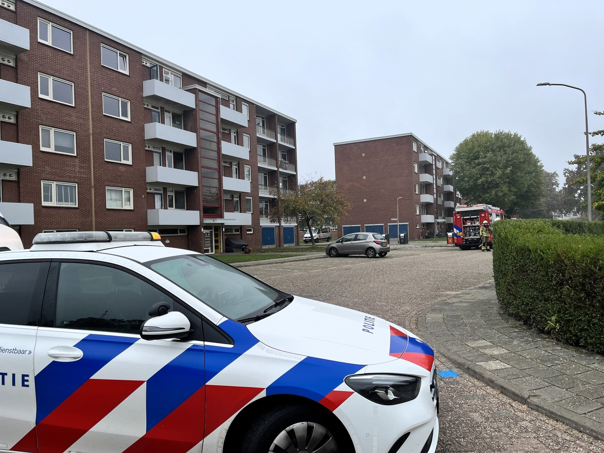 Brandweer onderzoekt gaslucht in leegstaande flat