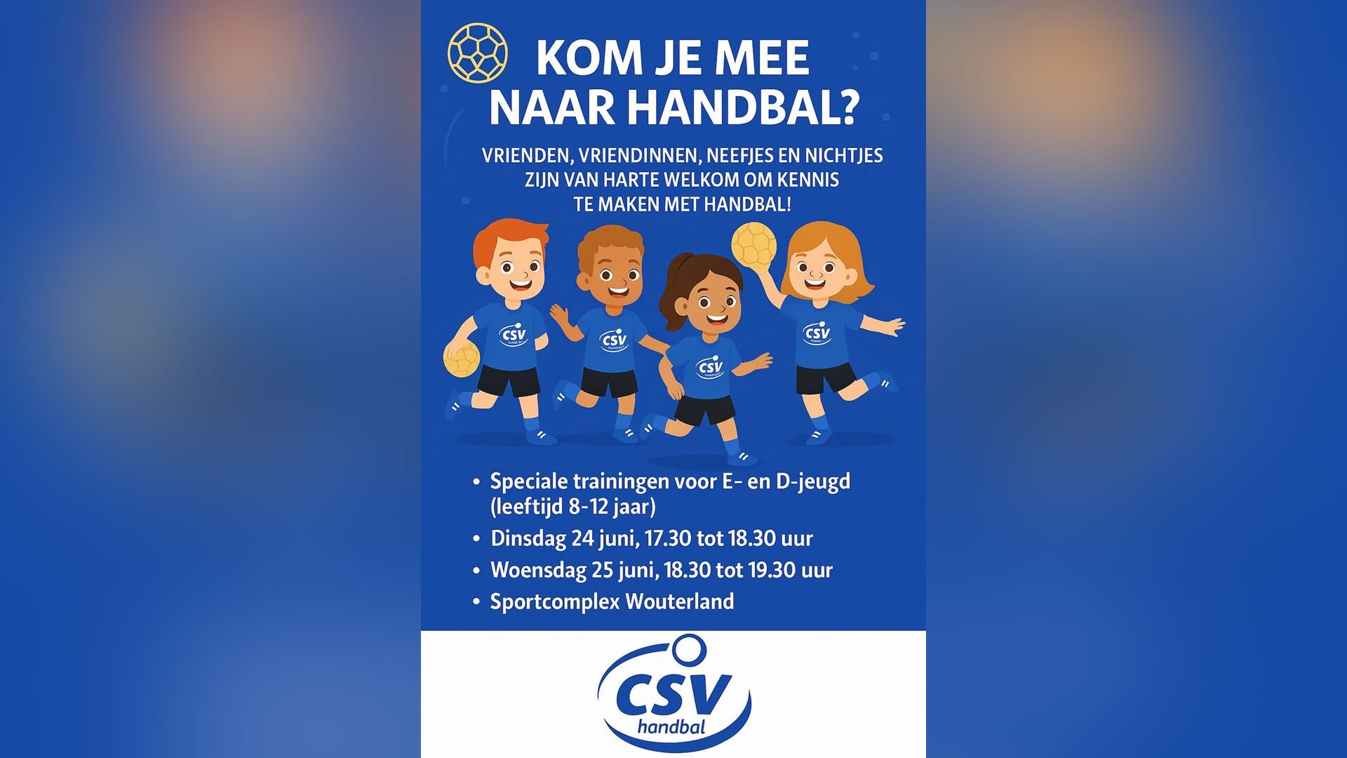 Vriendentrainingen bij Handbalvereniging CSV Castricum