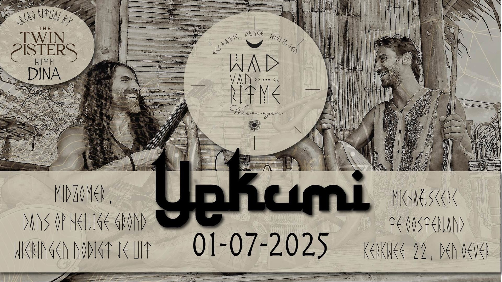 Unieke ecstatic dance-ervaring in Michaëlskerk Oosterland met internationaal duo YEKUMI