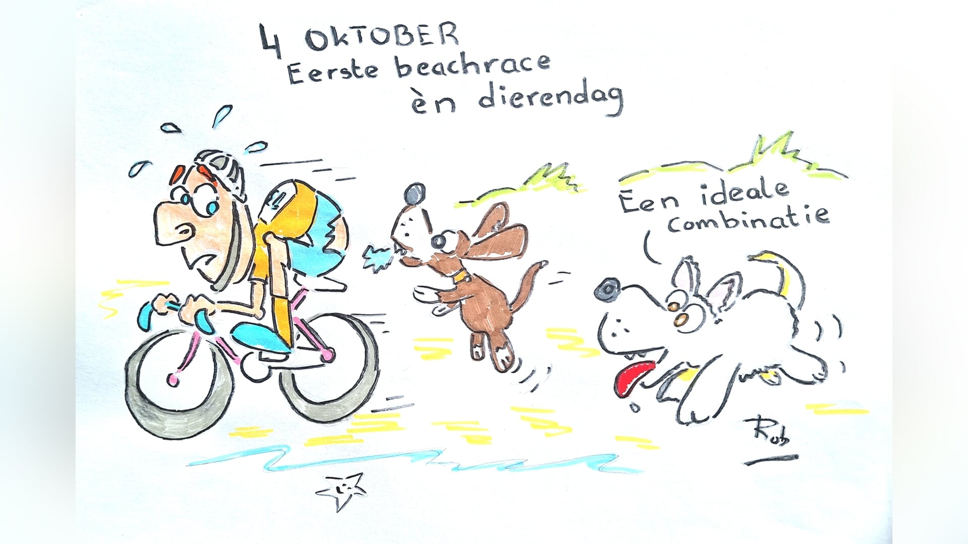 Ku(n)stcartoons van Rob Bak: ‘Zaterdag is het dierendag’