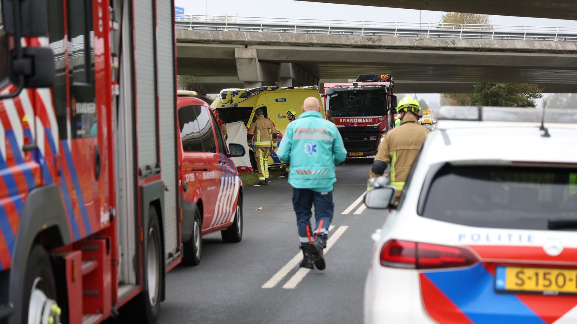 Dodelijk ongeval op N232 bij Boesingheliede, auto met hoge snelheid tegen paal gereden