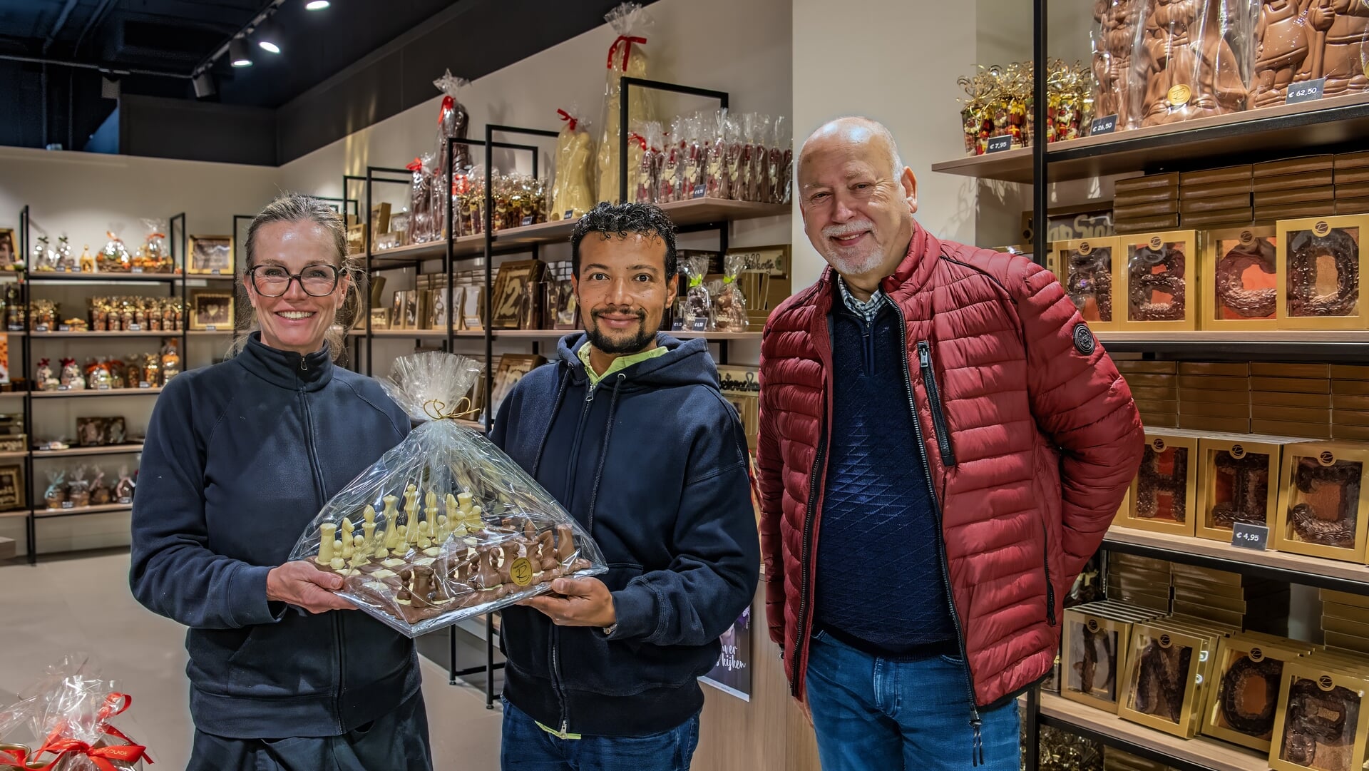 Chocolade schaakbord voor winnaar Urban Chess in Purmerend