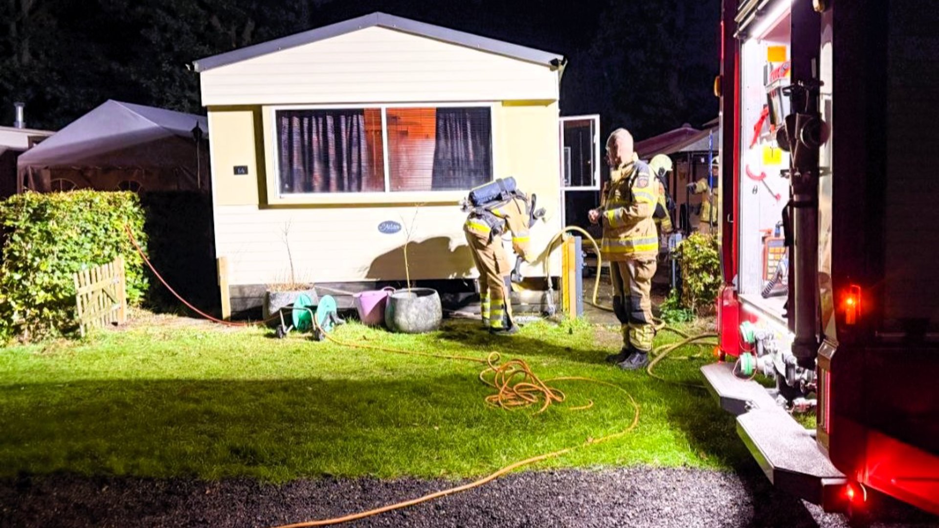 Brand in chalet op camping in Mariënberg - De Toren Hardenberg