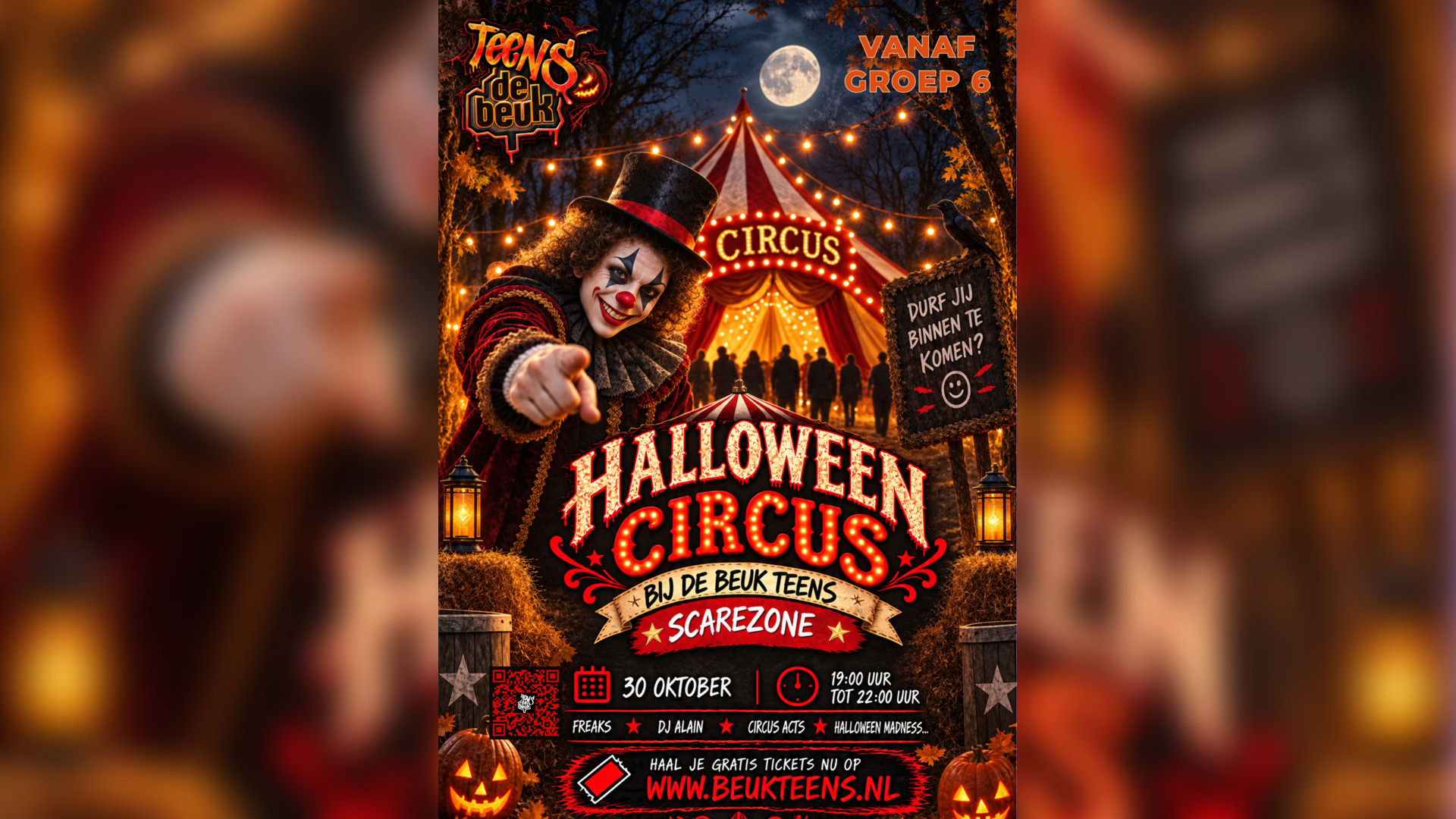 Halloweenfeest voor tieners in De Beuk