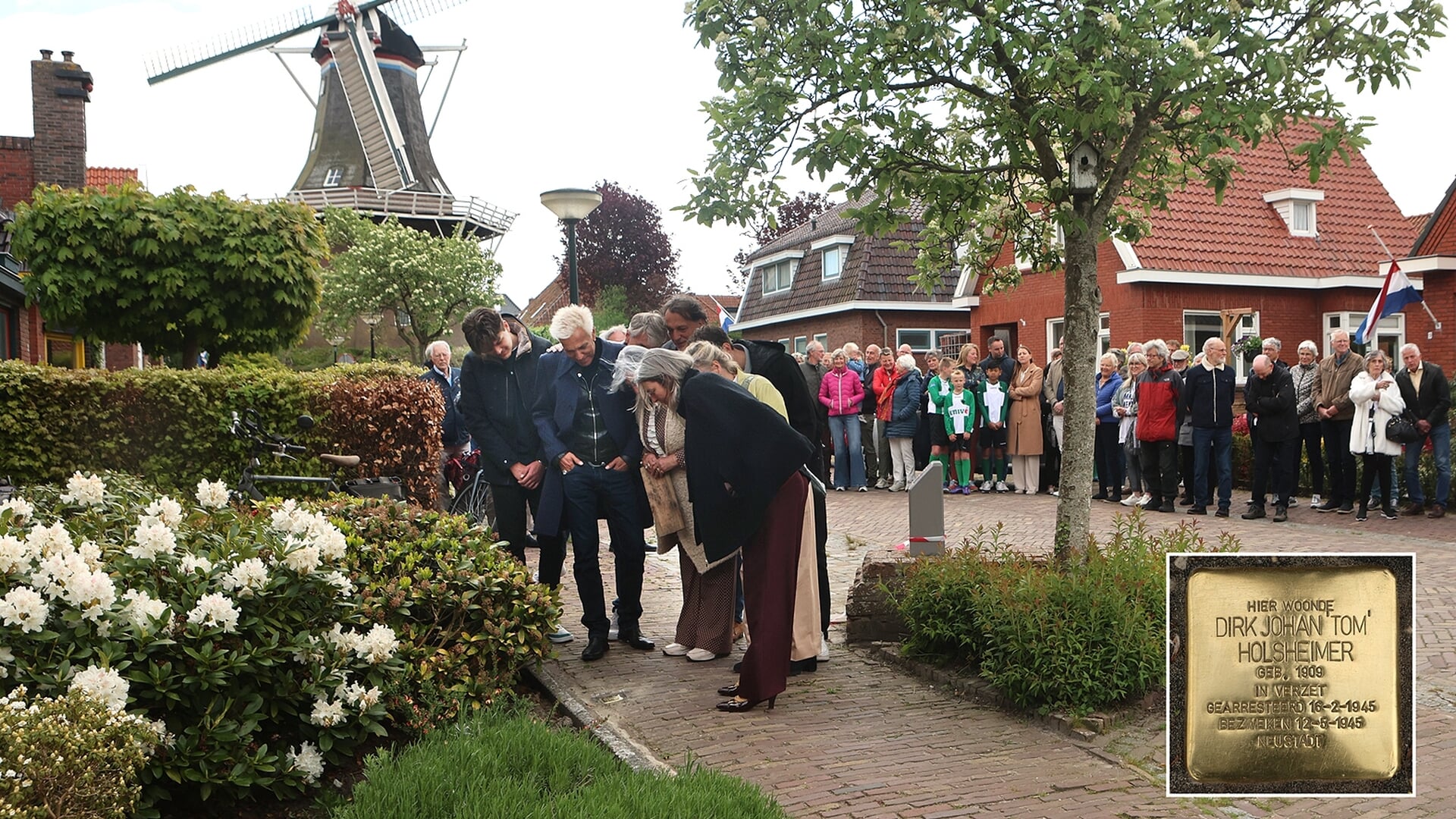 Stolperstein onthuld voor Tom Holsheimer in Winsum