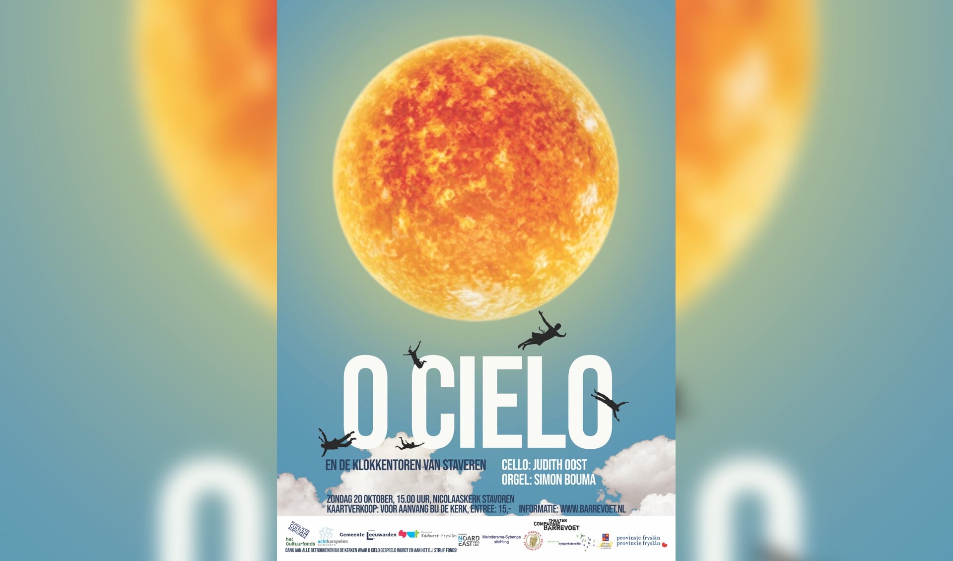 Orgel van Nicolaaskerk in Stavoren in actie tijdens theaterconcert O CIELO